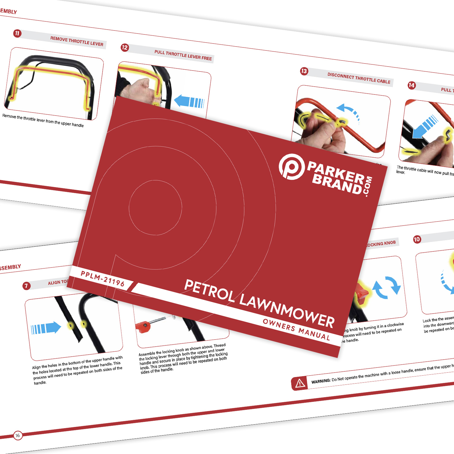 Updated Manual for Our 21 Inch Petrol Lawnmower (PPLM-21196)