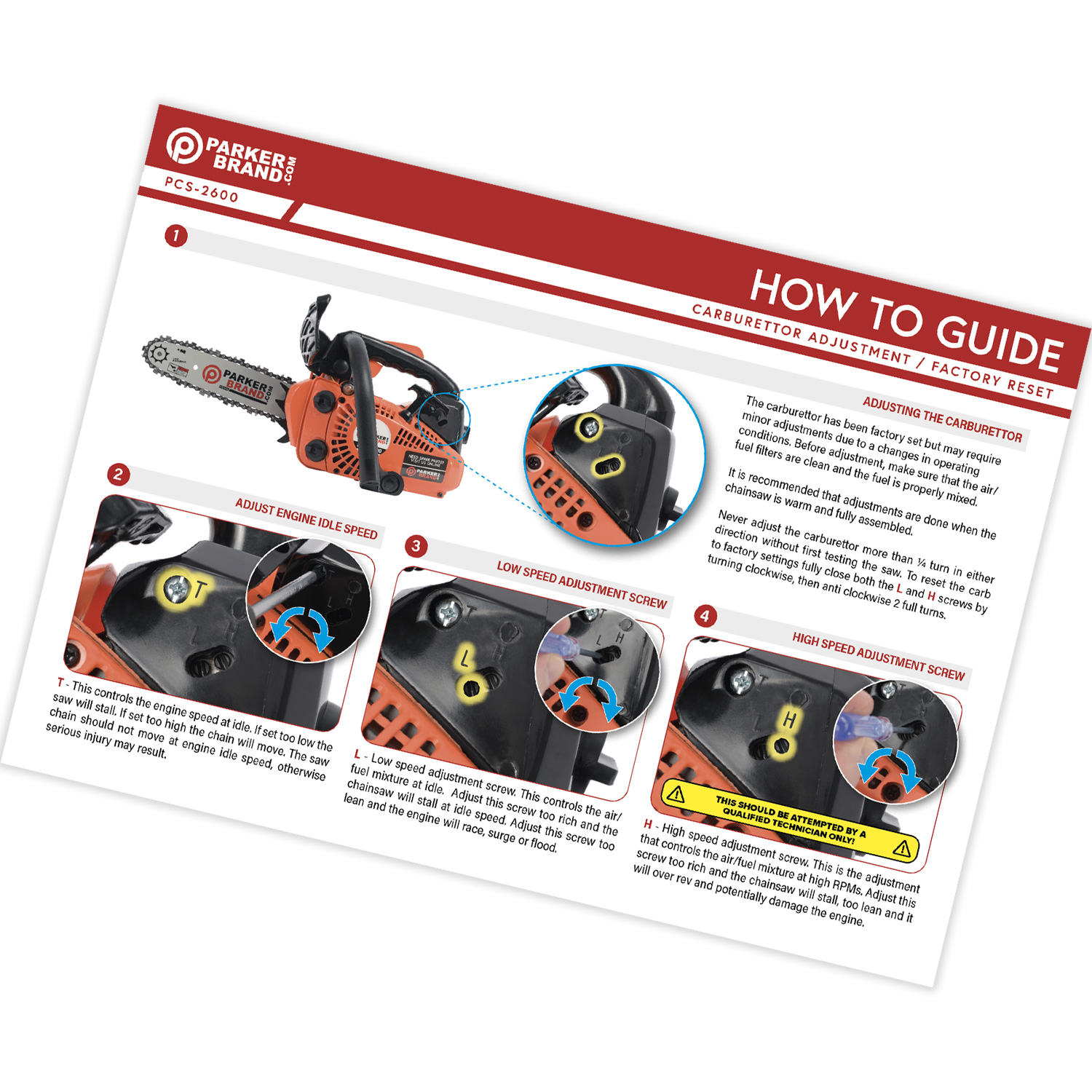 How to Adjust The Carburettor On A 26cc Chainsaw