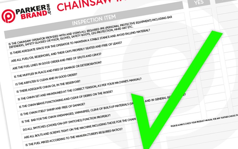 Chainsaw Safety Check List