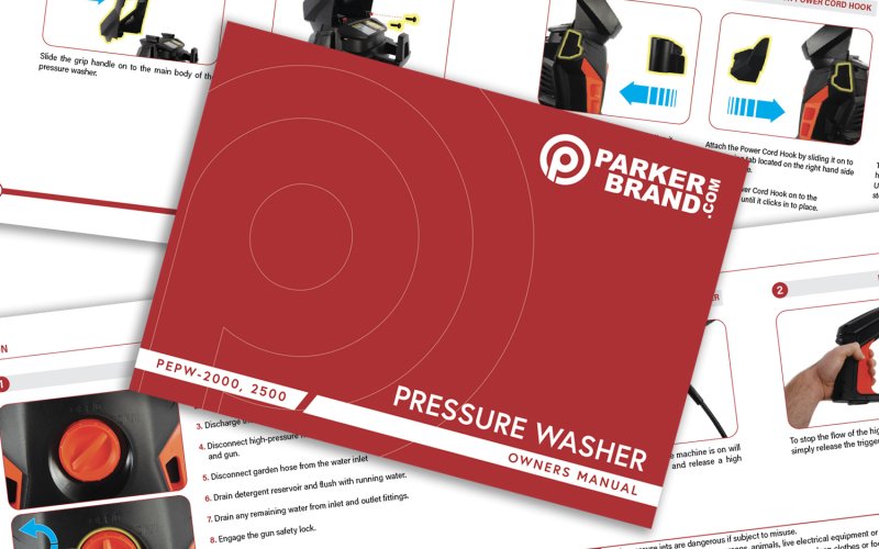 PEPW 2500/2000 Electric Pressure Washer Manual 2021