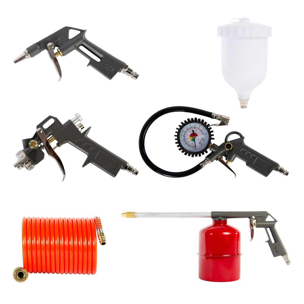 6 Litre Air Compressor & Tool Kit 5.7 CFM, 1.5 HP, 6L, 115PSI