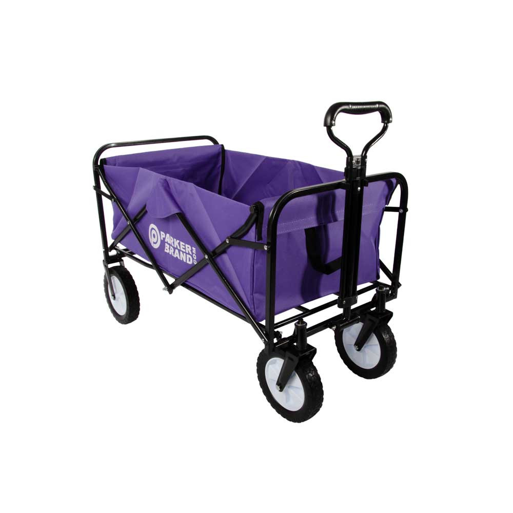 Heavy Duty Foldable Garden Trolley Cart Wagon Lilac ParkerBrand