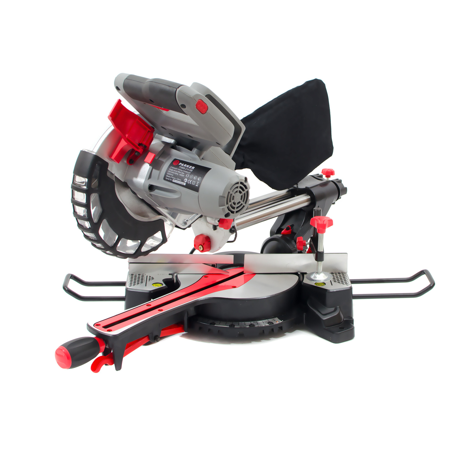 210mm (8") Sliding Compound Mitre Saw Bevel Cut ParkerBrand