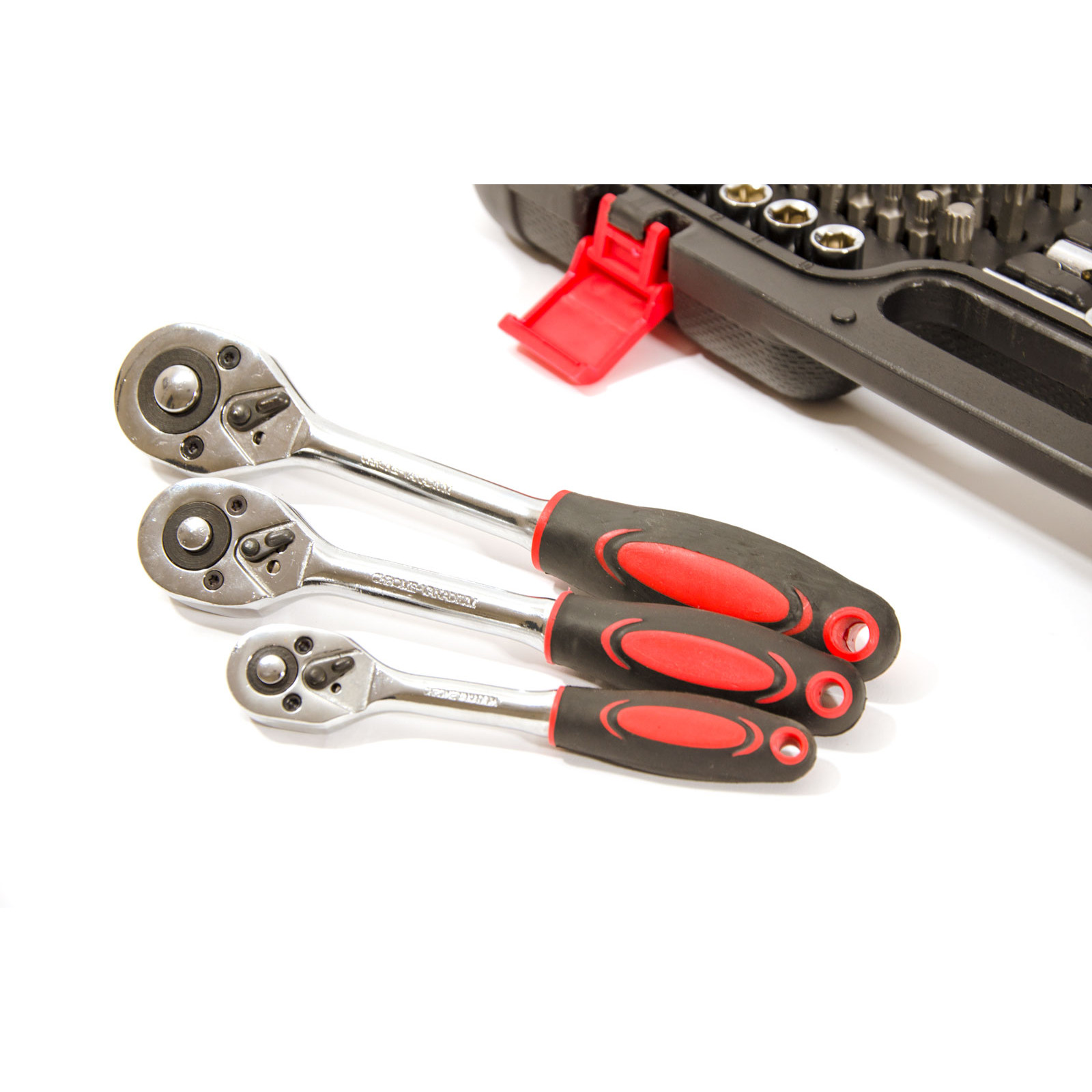 215 Piece Professional Socket Set & Ratchet Spanners + Torque Wrench