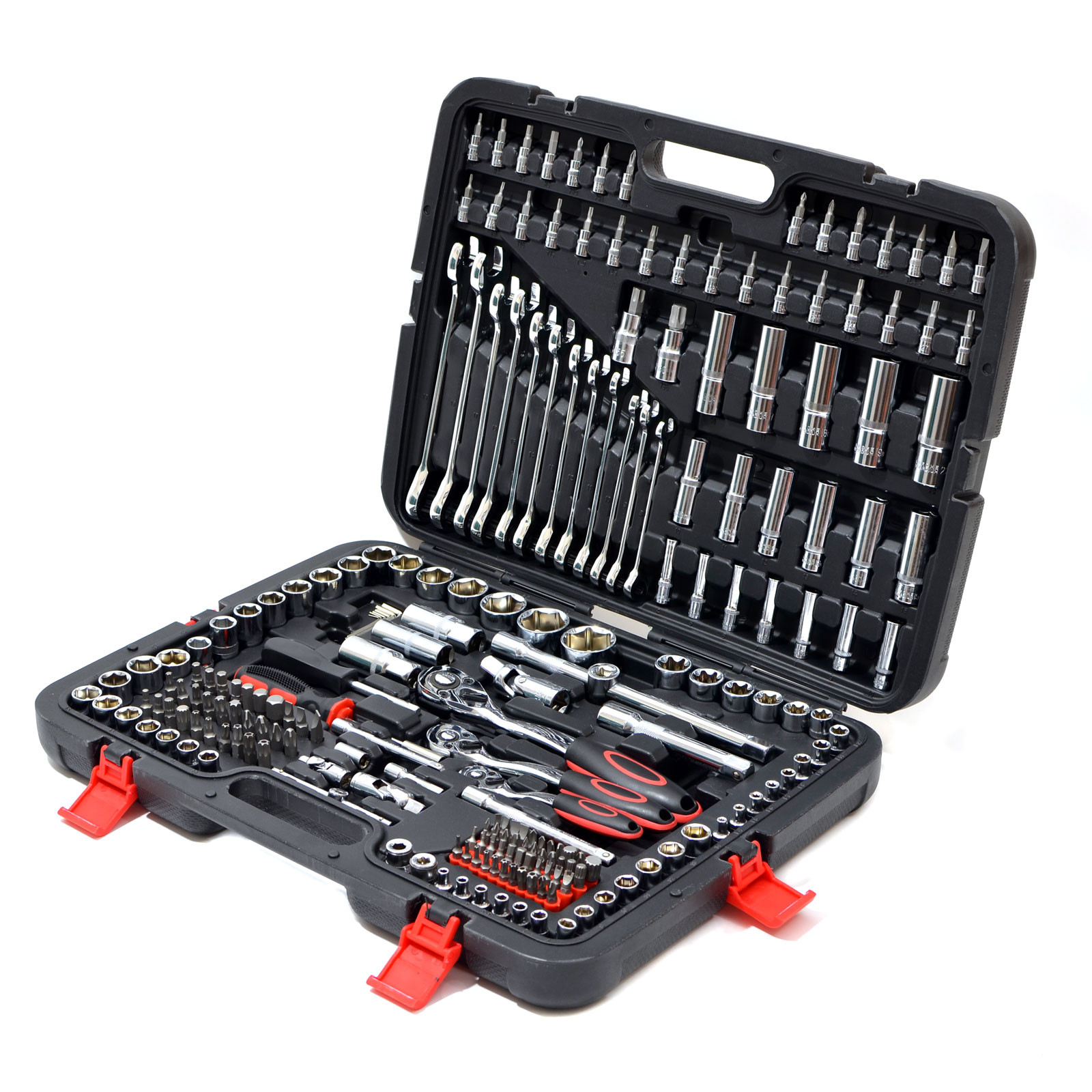 215 Piece Professional Socket Set & Ratchet Spanners + Torque Wrench
