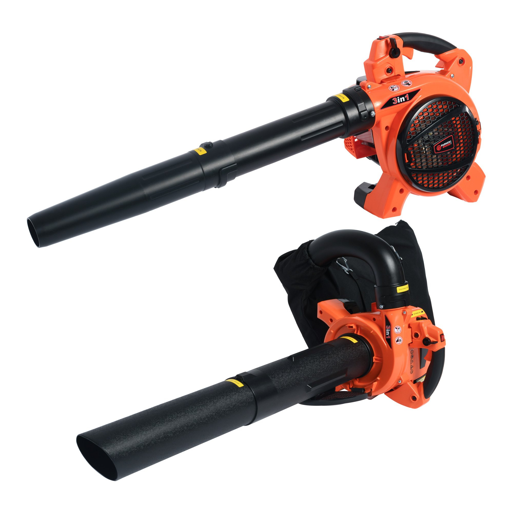 28cc 3in1 Petrol Leaf Blower, Vacuum, Mulcher & Shredder ParkerBrand