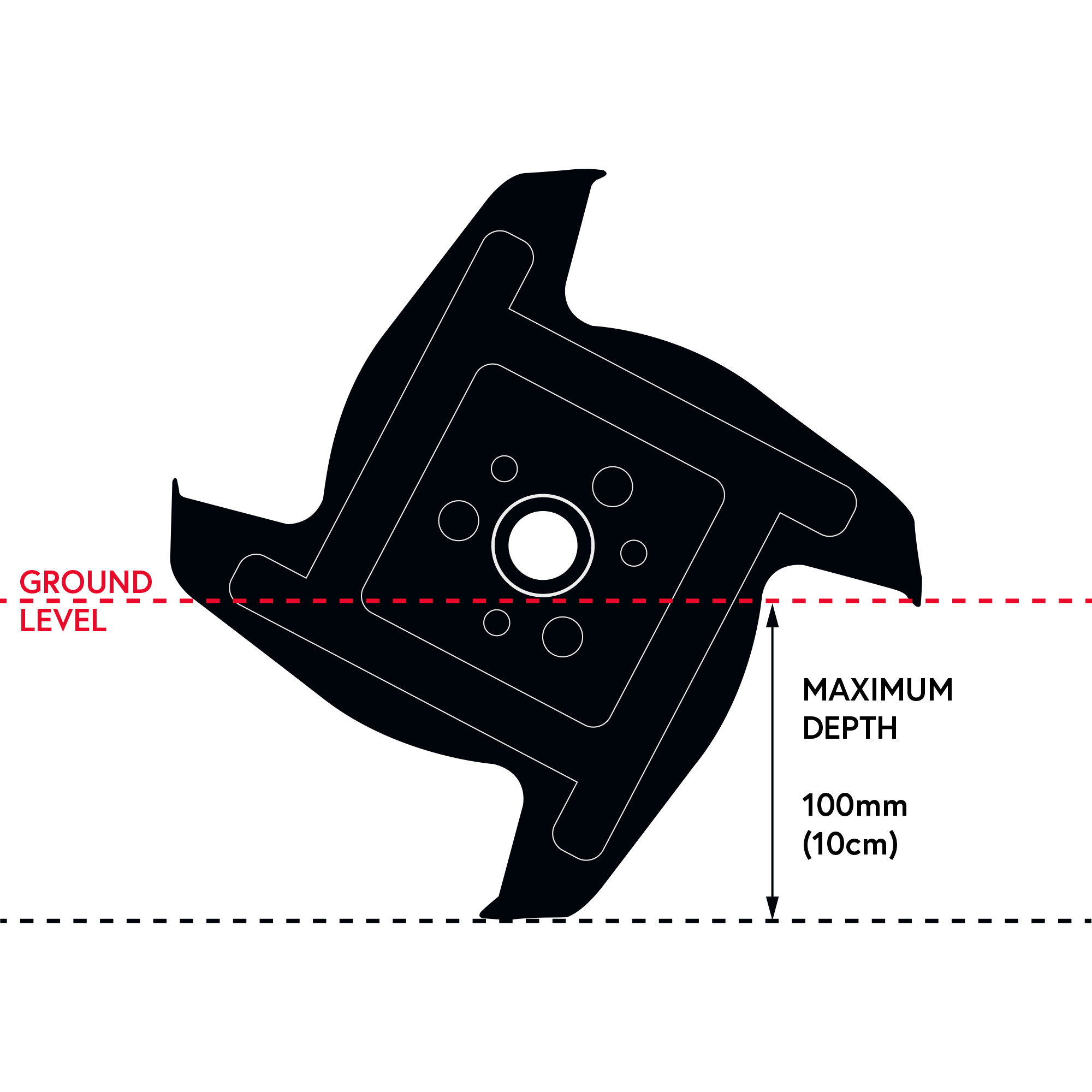 52cc Petrol 2 Stroke Mini Tiller Rotovator Soil ParkerBrand