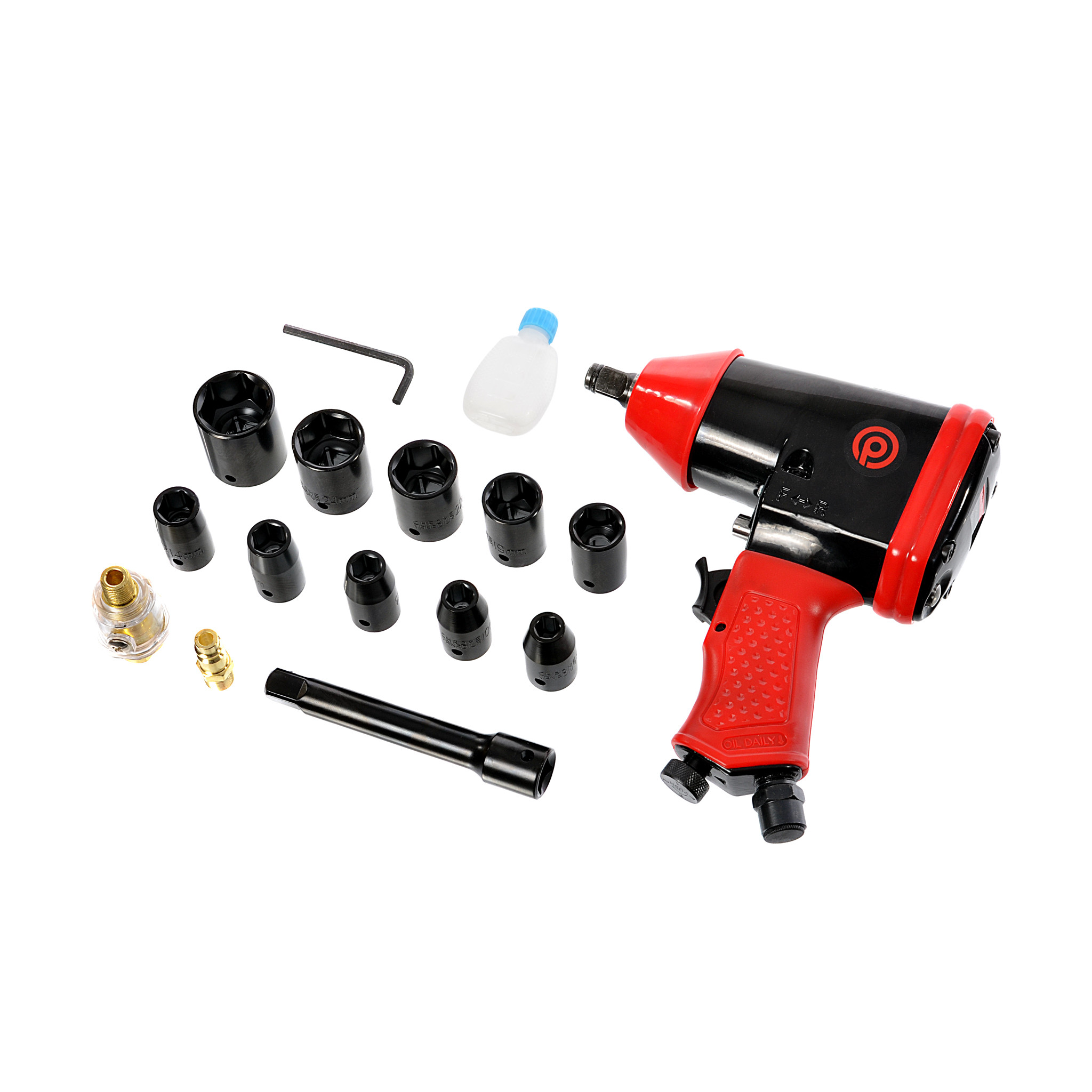 17 Piece 1/2" Air Impact Wrench Kit ParkerBrand