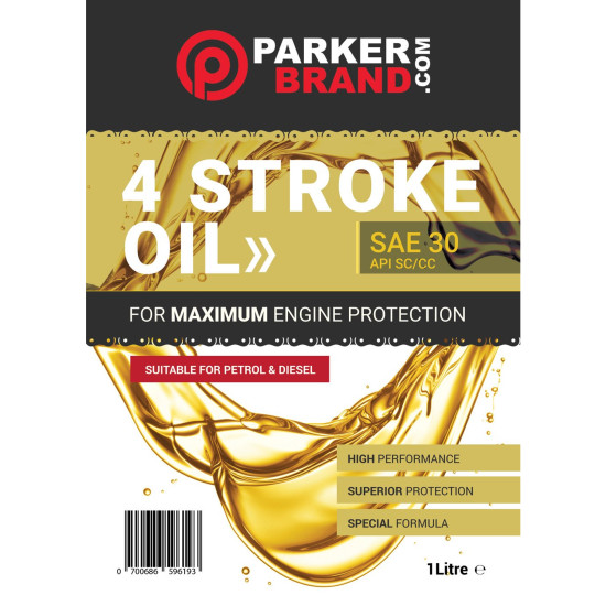 12 Pack 1L 4 Stroke Oil (SAE30) ParkerBrand