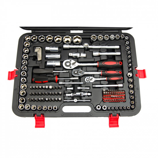 215 Piece Professional Socket Set + Torque Wrench in Socket Sets