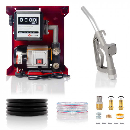 230V Wall Mounted Diesel Transfer Fuel Pump Kit With Fuel Meter