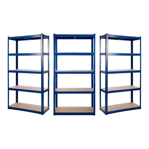 3 x Powder Coated Garage Shelving Unit (175KG) - Boltless