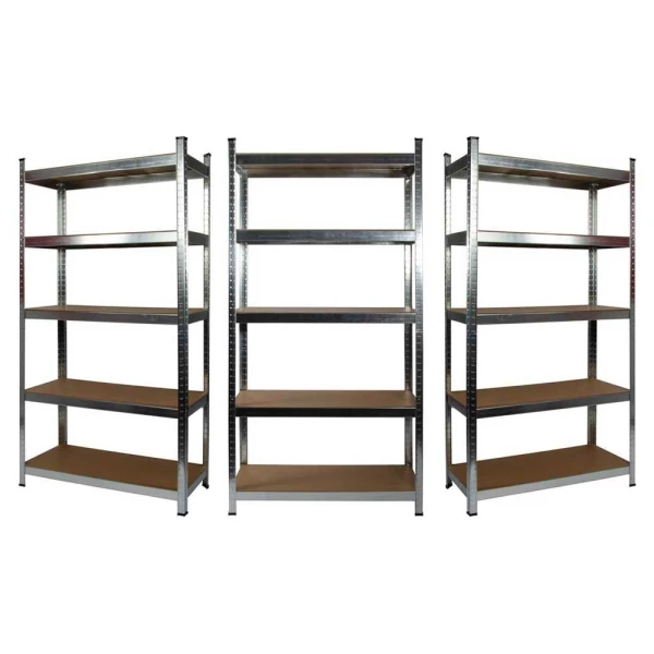 3 x Galvanised Garage Shelving Unit (265KG) - Boltless