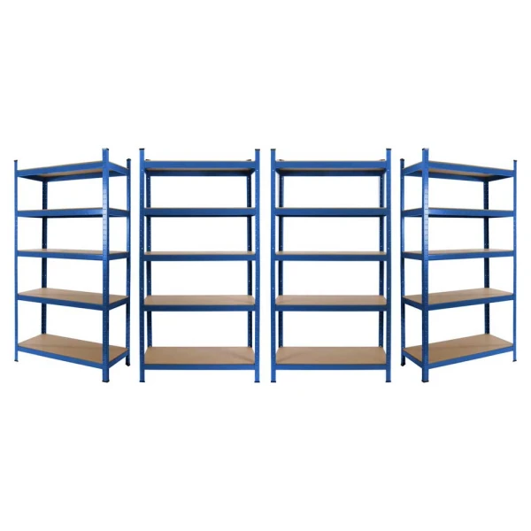 4 x Powder Coated Garage Shelving Unit (265KG) - Boltless