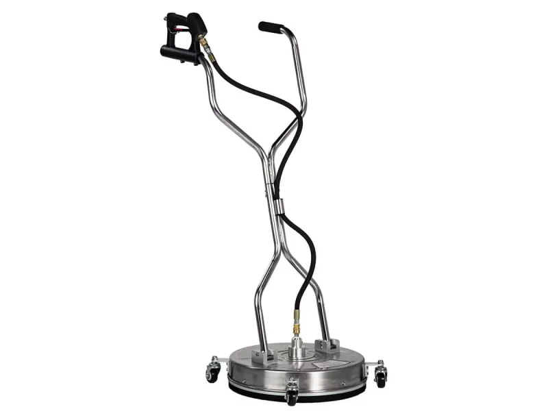 24" Stainless Steel Patio Surface Cleaner with Bar Handle – 4000 PSI Heavy Duty Pressure Washer Attachment