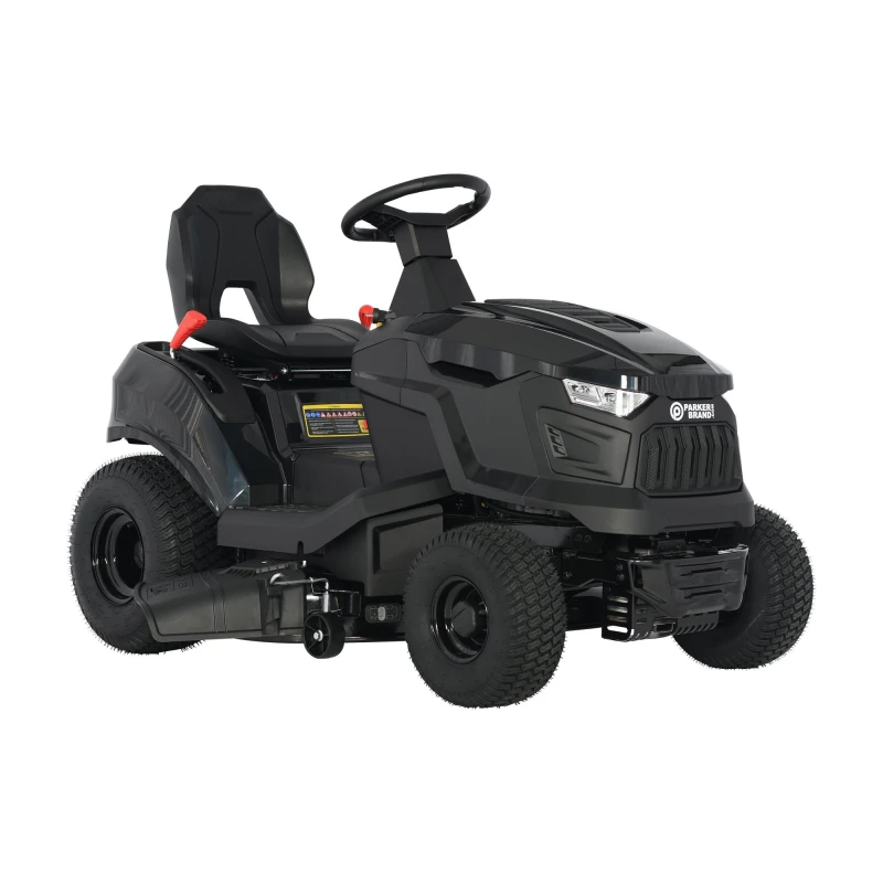 38" Ride-On Petrol Lawn Mower Tractor, 452cc, Electric Start, 7-Stage Height, Forward & Reverse Gears