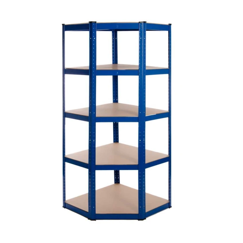 Powder Coated Garage Corner Shelving Unit (265KG) - Boltless