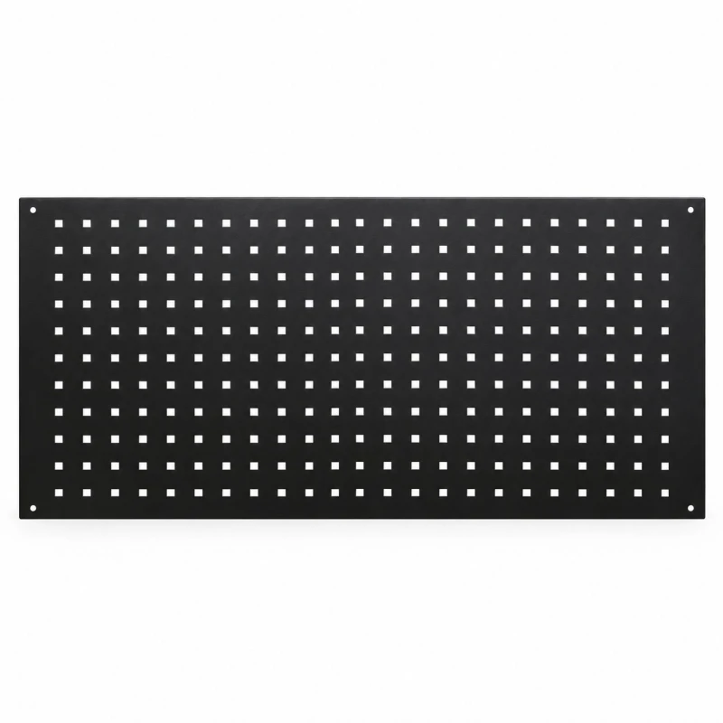 Steel Tool Pegboard – Square Hole Wall Storage Panel – 1200 x 25 x 600mm