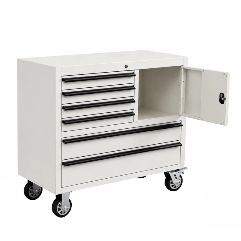 PPCC-41-PC-B - 41" Black Roller Tool Cabinet Bottom Unit - Powder Coated Steel Workshop Storage