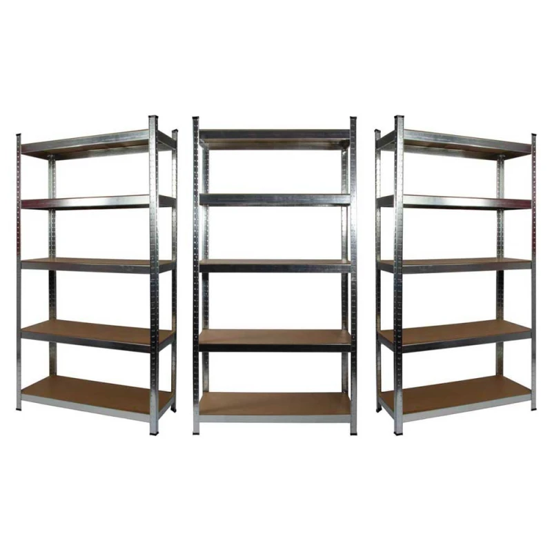3 x Galvanised Garage Shelving Unit (265KG) - Boltless