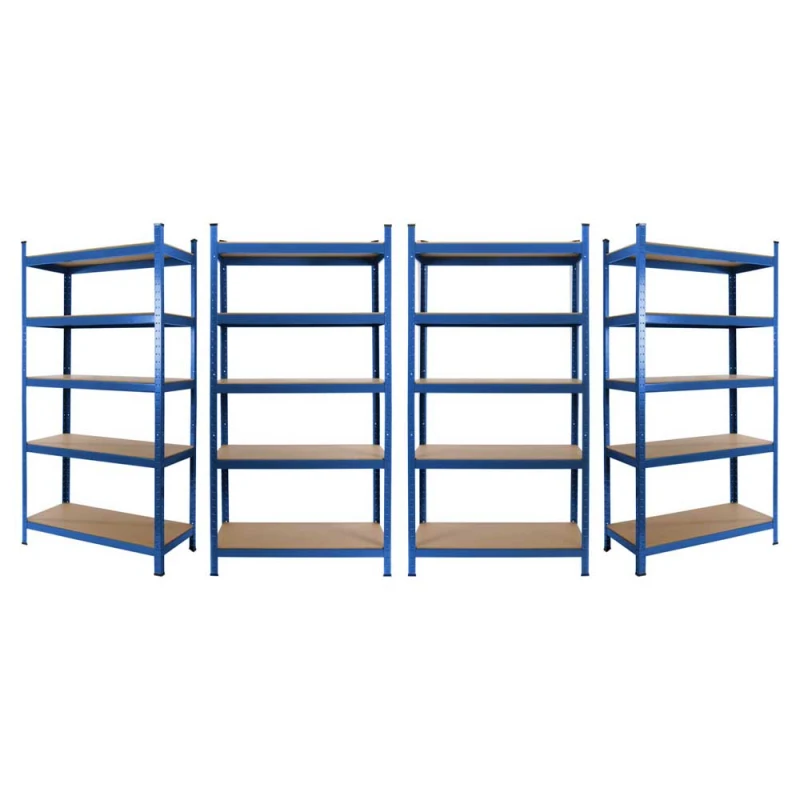 4 x Powder Coated Garage Shelving Unit (265KG) - Boltless