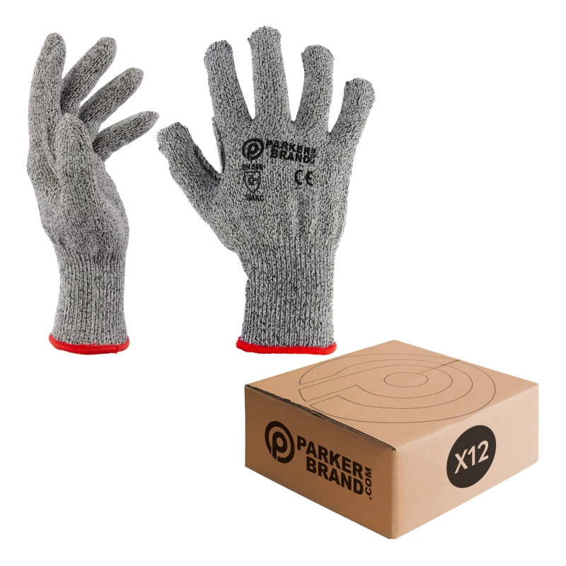 12 x Level 5 Anti Cut Safety Work Gloves – Small | ParkerBrand