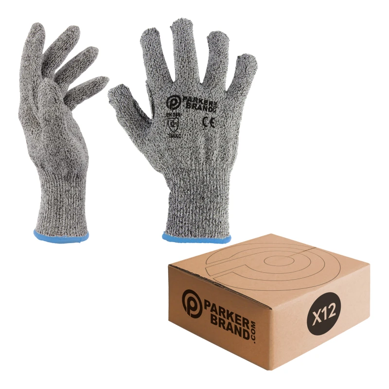 12 x Anti Cut / Safety Work Gloves (Level 5) - Large