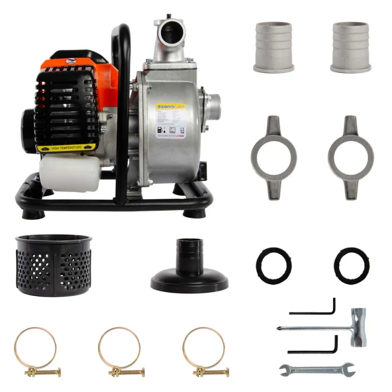 1.5" Petrol Water Pump – Portable 52cc 2-Stroke, 85L/min Flow Rate