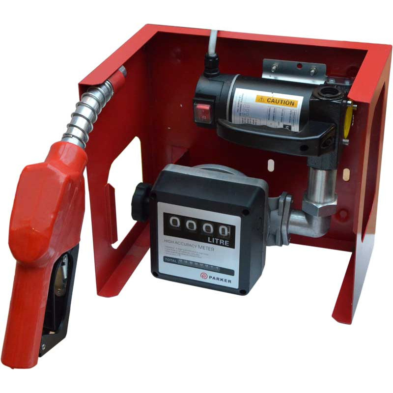 24V Wall Mounted Diesel Transfer Fuel Pump Kit With Automatic Nozzle