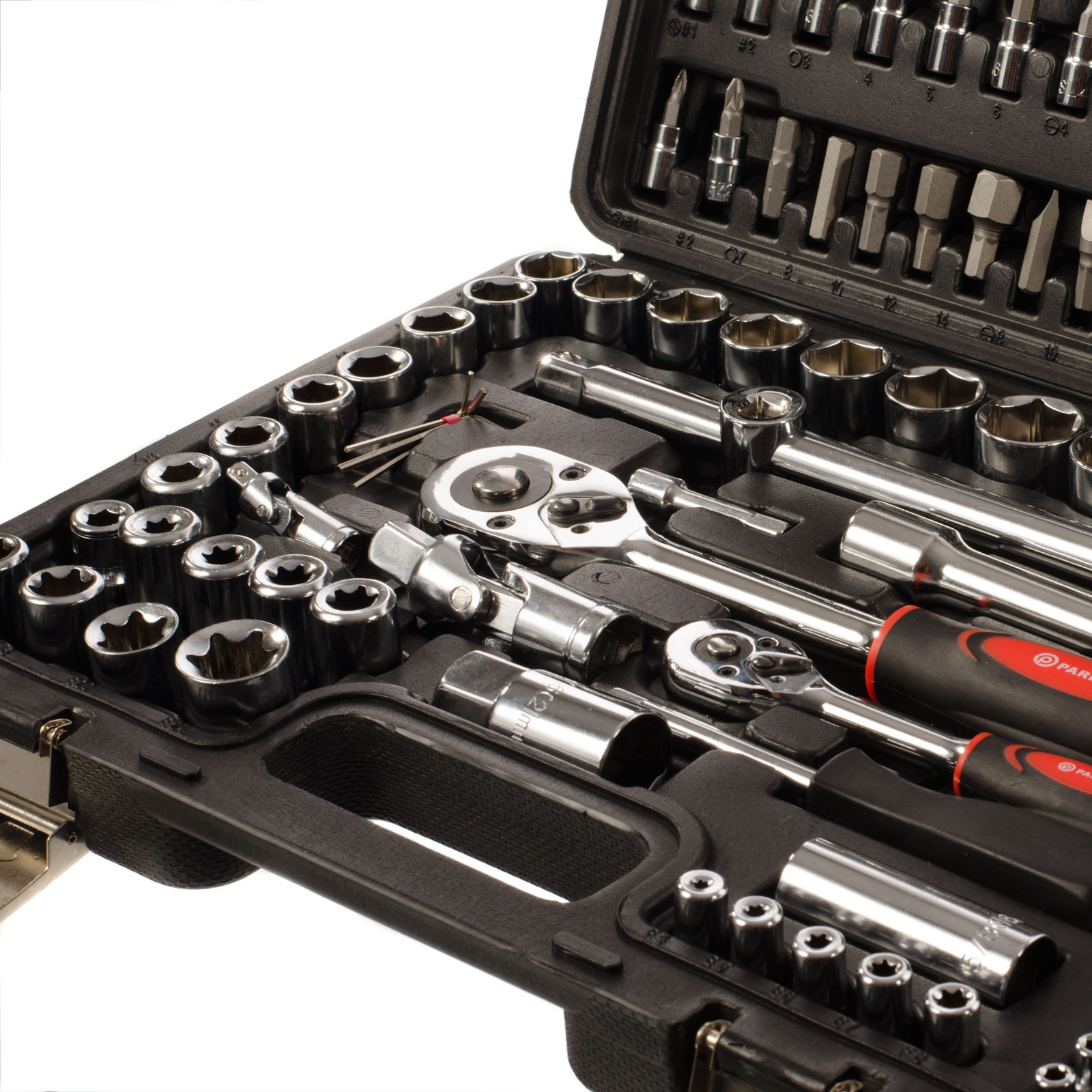 108 Piece 1/4" & 1/2" DR Socket Set, Torx & Torque Wrench now £56.99 in