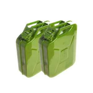 20L Metal Jerry Can For Diesel, Petrol, Oil & Water Set of 2
