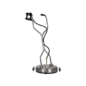 20" Stainless Steel Patio Surface Cleaner with Bar Handle – 4000 PSI Pressure Washer Attachment & Adapters