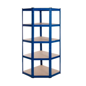 Powder Coated Garage Corner Shelving Unit (265KG) - Boltless