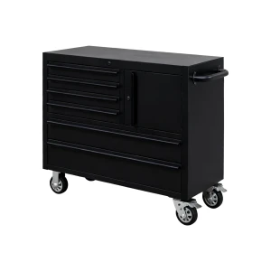 PPCC-41-PC-B - 41" Black Roller Tool Cabinet Bottom Unit - Powder Coated Steel Workshop Storage