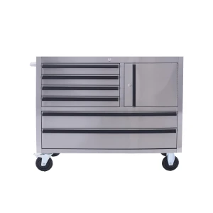 ParkerBrand 41" Bottom Tool Cabinet – 6 Drawer Stainless Steel Workshop Storage