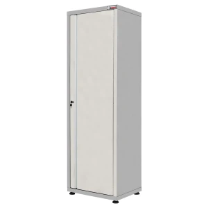 24” Stainless Steel Tall Storage Cabinet with 4 Adjustable Shelves – Heavy Duty Workshop Tool Cabinet