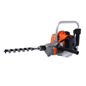 ParkerBrand 26cc 2-Stroke Petrol Wood Drill – 13mm & 28mm Auger Bits, Forward/Reverse, 1.7HP