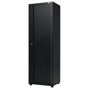 24" Black powder coated side tall cabinet
