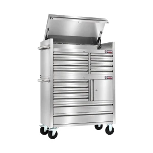 41in Stainless Steel 14 Drawer Modular Mobile Tool Cabinet Tool Chest
