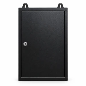 Steel Wall Cabinet – Single Door – Black Powder Coated – 420 x 200 x 600mm