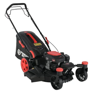 ParkerBrand 21" 0-Turn Self-Propelled Petrol Lawn Mower – 175cc Engine, Easy Manoeuvrable 4-Wheel Design