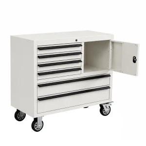 PPCC-41-PC-B - 41" Black Roller Tool Cabinet Bottom Unit - Powder Coated Steel Workshop Storage