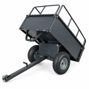 Heavy Duty 500lb Tipping Garden Trailer – Pneumatic Wheels, Removable Tailgate & Tow Hitch