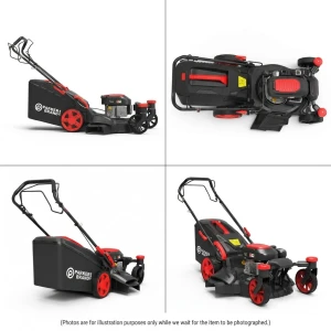 ParkerBrand 21" Self-Propelled Petrol Lawn Mower – 175cc Engine, Easy Manoeuvrable 4-Wheel Design