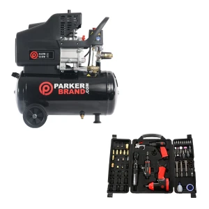 24 Litre Air Compressor - 9.6 CFM plus 71 Piece Air Tool Kit