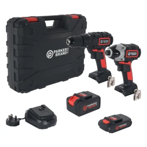 18V Cordless Drill & Impact Driver Twin Set – 3.0Ah & 1.3Ah Batteries, 260Nm Torque, Case & Fast Charger