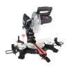 ParkerBrand 210mm Sliding Compound Single Bevel Mitre Saw with Laser Guide, Dust Bag, Extension Bars & Wood Clamp