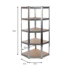 Galvanised Garage Corner Shelving Unit (175KG) - Boltless