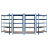 4 x Powder Coated Garage Shelving Unit (265KG) - Boltless