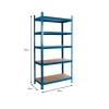 4 x Powder Coated Garage Shelving Unit (265KG) - Boltless